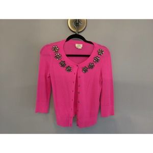 Kate Spade Pink Jewel Sweater XS